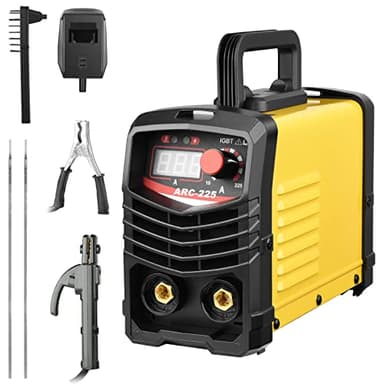 Poste a Souder,Aomdom 225A 220V IGBT Poste Souder ARC Poste à Souder Inverter électrique Portable Machine a Souder Soudeur Avec affichage numérique LCD pince de mise à la terre masque brosse