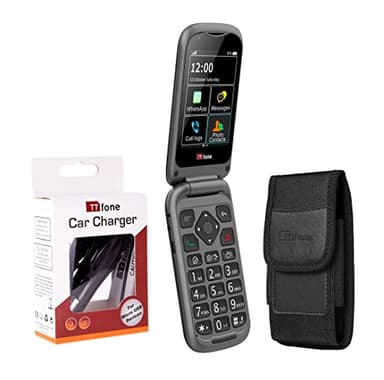 TTfone TT970 Whatsapp 4G Écran Tactile pour Sénior Touches Grande Taille Téléphone Portable à Clapet - avec Appareil Photo 8MP et Compatible avec Appareils Auditifs et Bouton d’Appel d’Urgence