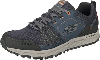 Skechers Homme Escape Plan Chaussures, Bleu Marine Orange, 43 EU