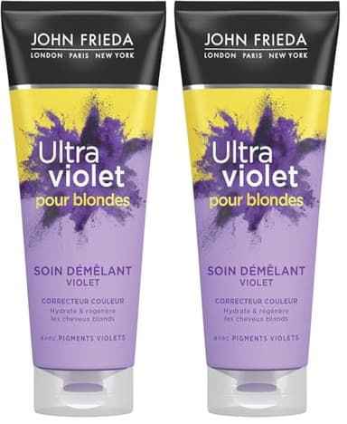 JOHN FRIEDA Ultra Violet pour Blond Soin Démélant Violet 250ml (Lot de 2)