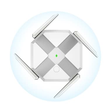 Cluvox Répéteur WiFi, Amplificateur WiFi 1200Mbps,Amplificateur Wi-FI bi - Bande 5GHz et 2.4GHz avec 4 antennes, Mode répéteur/Routeur/AP, idéal pour Une Utilisation à la Maison/au Bureau