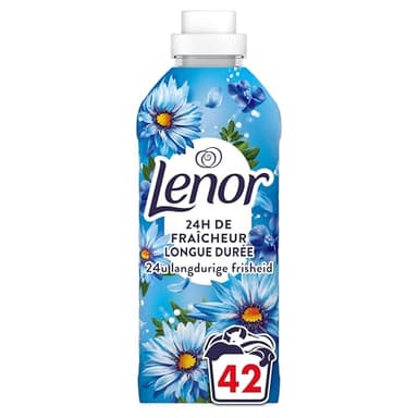 Lenor Adoucissant 42 Lavages, Parfum Envolée d’Air, 24H De Fraîcheur Relaxante, Avec Une Touche D’Huiles Essentielles, Testé Dermatologiquement