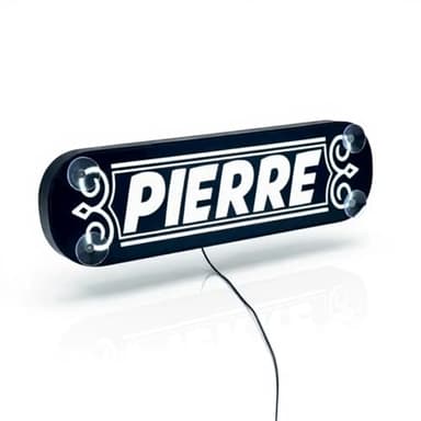 Plaque lumineuse prenom camion personnalisé STICK OLIVIER® - Tableau LED plaque routier avec prénom, message, surnom… [Enseigne lumineuse personnalisable]