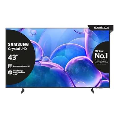 Samsung TV 43 Pouces Crystal UHD 43U7000F 4K Smart TV, Couleurs Incroyables avec Crystal Processor 4K, Écoutez Tous Les Haut-parleurs avec Q-Symphony, Données protégées Knox Security et Gaming Hub