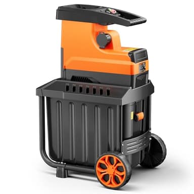 DOVAMAN GT10 APEX Broyeur de Jardin Électrique, 2800W avec Moteur Brushless, Broyage de Branches 45mm, Bac de Collecte 60L, Rouleau à 6 Dents, Protection Surchauffe, Silencieux