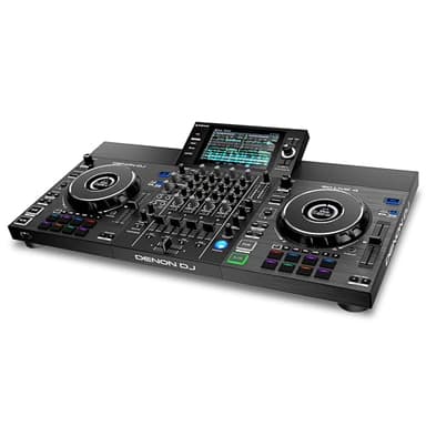 Denon DJ SC LIVE 4 contrôleur DJ autonome avec séparation Stems sur 4 platines, Wi-Fi, haut-parleurs intégrés, compatible Serato DJ et Virtual DJ