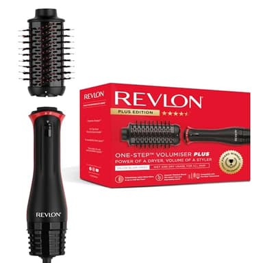 Revlon One-Step Volumiser Plus (Tête démontable, cylindre en titane et céramique, picots mixtes au charbon actif, technologie ionique à la tourmaline) RVDR5298E