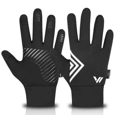 WESTWOOD FOX Gants Chauds d'hiver pour Enfants, antidérapants, Gants de Sport, de Cyclisme, de Course à Pied, d'équitation, Gants d'extérieur pour garçons et Filles de 4 à 12 Ans (Noir, M)
