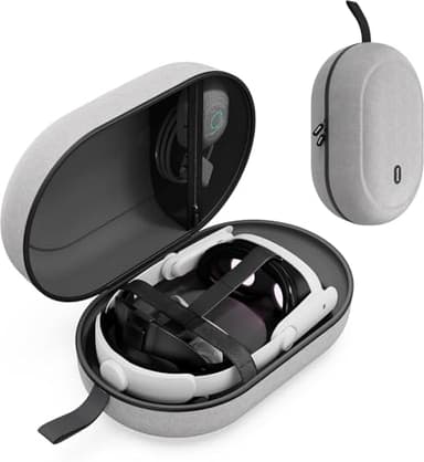 Syntech Étui de Grande Transport Rigide Housse Compatible avec Meta Quest 3S/Oculus Quest 3/2/Pro/Pico4 Accessoires VR Gaming Casque avec Elite Strap, Les Manettes Touch et VR, Grande