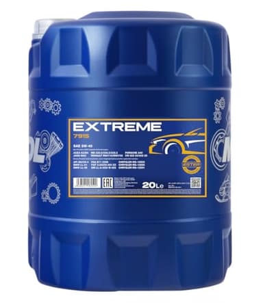 MANNOL Huile moteur 5W-40 Huile ACEA A3/B4 API SN API CH-4 Extreme 20 L