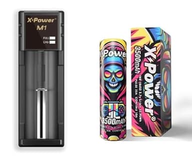 Pack Chargeur Accu M1 avec 1 Accu 18650 3500mAh - X Power