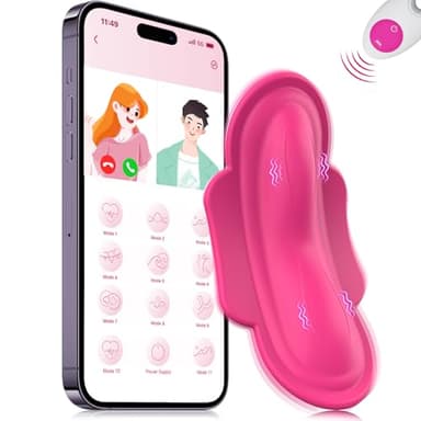 Wearable Vibromasseurs Sex Toýs Femme Clitoridien Puissant à Distance Oeuf Bullet Bluetooth Vibrateur Télécommandé avec10 Modes de Vibration,Gode Point G Stimulateur Vaginal à Lécher la Langue Couple