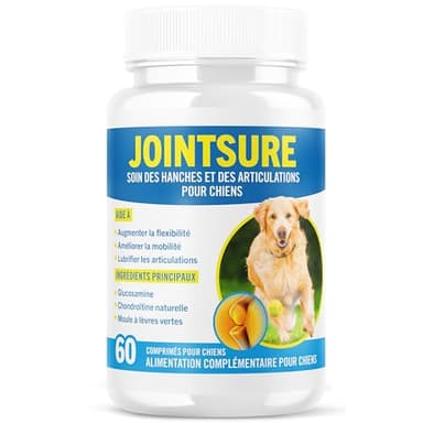JOINTSURE Senior – Comprimés Premium de Soin articulaire avancé pour Chiens | 60 comprimés avec glucosamine et Moule Verte pour la mobilité et la solidité des articulations