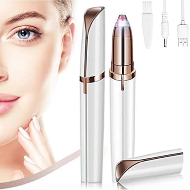 Tondeuse à Sourcils,Epilateur Sourcil Epilateur Sourcil électrique pour femmes,Épilateur Visage Femme Indolore Flawless avec brosse de nettoyage pour Epilation Sourcil Visage Lèvres Bikini Bras