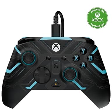 Turtle Beach Rematch Advanced Titan Steel Manette de jeu filaire - Licence Xbox Series XS, Xbox One et PC avec Phosphorescent, Boutons Programmables, Gâchettes, commandes audio et câble de 2.5 m