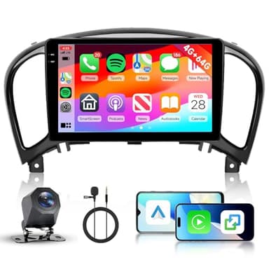 Hodozzy 4G+64G Autoradio pour Nissan Juke J15 2010-2019/ YF15 Infiniti ESQ 2011-2017 Vito Viano Sprinter Android Écran Tactile 9 Pouces GPS Carplay Android Auto, 2 Din Bluetooth DSP WiFi Radio FM RDS
