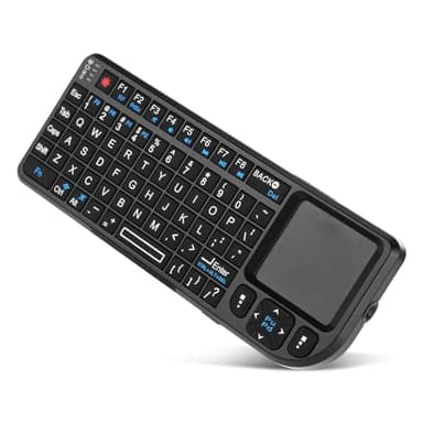 Binghe Mini Clavier sans Fil avec Pavé Tactile, Mini Clavier Bluetooth, A8 2.4G Cla-Vier sans Fil avec Rétroéclairage Blanc pour Windows/Linux/Mac/Android/Google/Smart TV OS