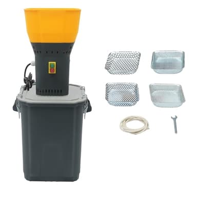 Moulin à Céréales Électrique, 19000 tr/min Moulin à Épices Électrique avec 5 Tamis et Clé à Vis, Moulin à Grains 300kg/H pour Blé, Orge, Maïs, Avoine (1000W 30L 33 * 31 * 80cm)