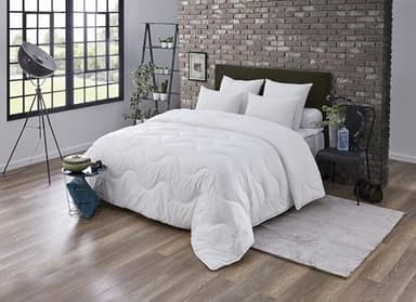 DODO - Couette Chaude Ultra Gonflante 220x240 cm - Convient 1-2 Personnes - Tissu 65% Polyester 35% Coton - Garnissage 100% Thermolite Ultra Polyester 350g/m² - Lavable en Machine à 40°C
