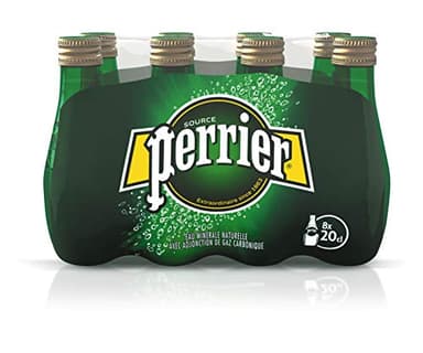 Perrier Eau minérale naturelle gazeuse - Les 8 bouteilles verre de 20cl