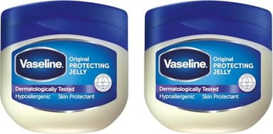 Vaseline Original Protecting Jelly, Crème Protectrice et Réparatrice, Adaptée aux Peaux Sensibles, Peau Sèche Nourrie, Barrière Cutanée Régénérée, Avec Gelée de Pétrole Pure, 2x 250ml