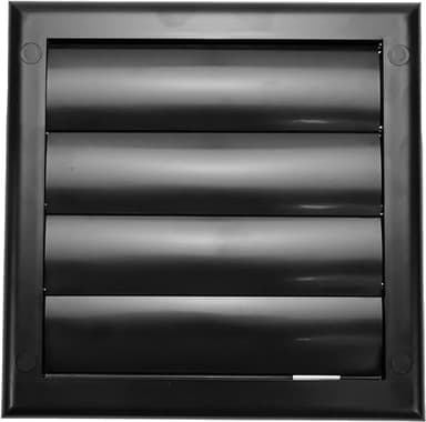 Vent Systems 125 mm Couvre-ouïe d’aération – Noir – Hotte d’aération pour sèche-linge – Couvre-ouïe d’aération pour canal de sèche-linge avec prises d’air – Couvercle de hotte d’aération – Grille d
