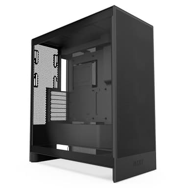 NZXT H7 Flow - Boîtier PC ATX Moyen Format - Refroidissement Optimal - 3 Ventilateurs 120 mm - Radiateur 420 mm - Gestion des câbles - Noir