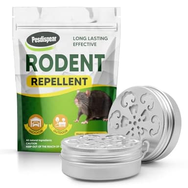 Pesdispear Repulsif Souris, Anti Souris, Anti Rats pour Rongeur Intérieur et Extérieur Plus Efficace Que Les Ultrasons et Piege a Rats 2 Packs