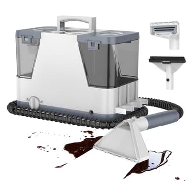 Shampouineuse Nettoyeur Canapé Tissu Injecteur Extracteur Nettoyage intensif 2500W Voiture Tapis Moquettes Aspirateur Détacheur Pour Matelas Laveur Compact et Portable