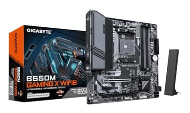 GIGABYTE B550M Gaming X WIFI6 Carte mère - Processeurs AMD Ryzen 5000, VRM 5+3 Phases, jusqu'à 3200 MHz DDR4, 1x M.2 PCIe 4.0 + 1x M.2 PCIe 3.0, Wi-FI 6, LAN 1 GbE, USB 3.2 Gen 1
