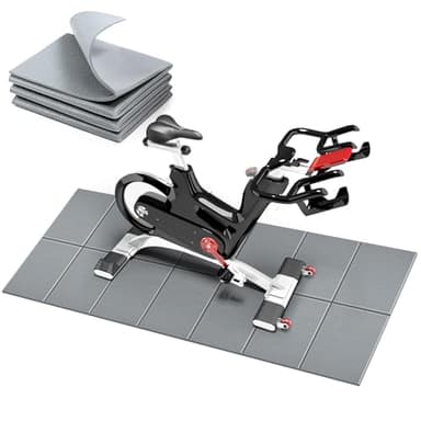 Tapis de Protection de Sol Pliable en PVC Gris renforcé pour équipements Sportifs et Yoga - 173x61x0,6cm, Tapis Multi-usages insonorisant pour Tapis de Course, rameur et Tapis de Yoga
