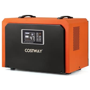 COSTWAY Déshumidificateur Professionnel 60 L/Jour, Déshumidificateur d'Air Électrique avec Restauration des Dégats d'Eau Dégivrage Automatique Minuterie 24H, Jusqu'à 560 ㎡pour Sous-sol Chantier