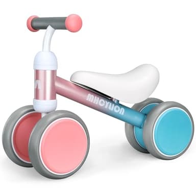 Draisienne à partir de 1 an - Jouet avec 4 roues pour enfants de 10 à 24 mois - Vélo pour garçons et filles - Cadeau - Dégradé de couleur rose