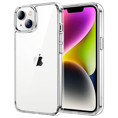 JETech Coque pour iPhone 14 6,1 Pouces, Anti-Jaunissement Étui de Protection Antichoc, Housse Anti-Rayures Dos Transparente (Transparente)