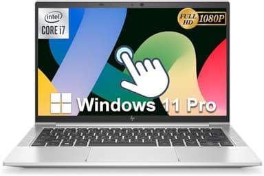 HP Elitebook 830 G8 Ordinateur portable professionnel à écran tactile 13,3", FHD (1920 x 1080), Intel Core i7-1185G7, 16 Go de RAM, SSD 256 Go, clavier QWERTY américain, Windows 11 Pro (reconditionné)