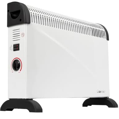 Clatronic® Chauffage par convecteur | Chaleur mobile | Chauffage électrique à 3 niveaux de chauffage | avec thermostat | jusqu'à 40m² | Convecteur avec protection contre la surchauffe | KH 3077 N