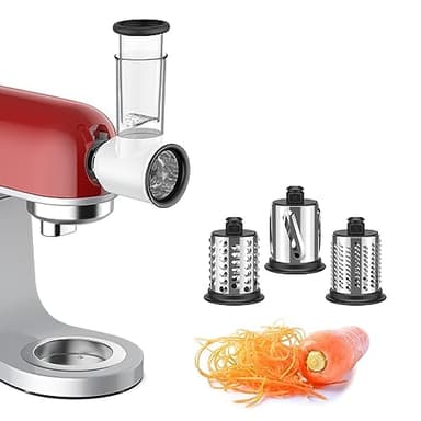 GVODE Accessoire coupe-légumes pour Kenwood Kmix KMX750 et KVC85 Robot Pâtissier,Râpe à fromage, moulin à légumes avec 3 lames en acier inoxydable