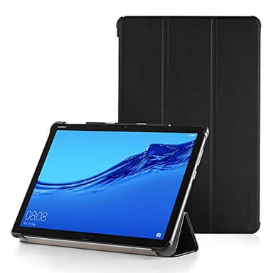 Simpeak Housse Coque Compatible pour Huawei MediaPad M5 Lite 10.1" Etui de Protection - avec Fonction Stand et Auto Réveil/Sommeil,Noir