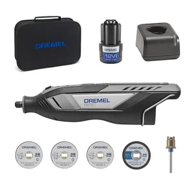 Dremel 8250 12V Outil rotatif sans fil 5 000-30 000 tr/min Outil multifonction sans balais avec étui souple, 5 accessoires, 1 batterie + chargeur pour poncer, fraiser, graver, couper