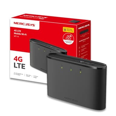 MERCUSYS TP-Link MT110 Routeur 4G SIM WiFi N300Mbps, Pocket WiFi Portable, Modem 4G, Box 4G, Hotspot 4G, Batterie 2200mAh Durant 10 Heures, Déverrouillé Compatible Toute SIM