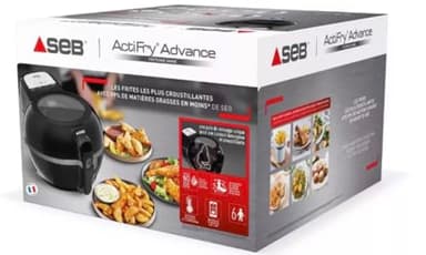 SEB ACTIFRY ADVANCE 1.2kg Friteuse sans huile électrique noire Régulation intelligente de la température Friture saine Pale de brassage Application de recettes Sans odeur Facile à utiliser FZ727800