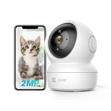 EZVIZ C6N Caméra Surveillance WiFi Intérieure 1080p, Caméra Bébé Pan/Tilt à 360°, WiFi 2.4Ghz, Vision Nocturne Intelligente avec Smart IR, Détection de Movement et Suivi Auto, Audio Bidirectionnel