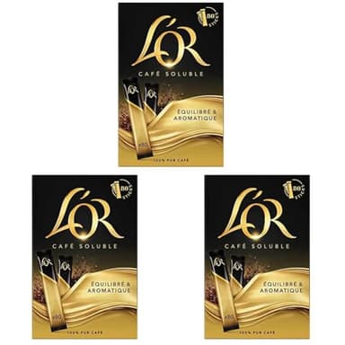L'Or Café Soluble 80 Sticks Classique (Lot de 3)