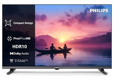 Philips 32PFS6000 2K HD LED Smart TV - Écran 32 Pouces avec Pixel Plus, Plateforme Titan OS et Son Dolby Digital - Compatible Alexa et Assistant Vocal Google