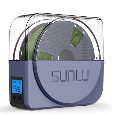 SUNLU Officiel Séchoir à Filament avec Ventilateur de Circulation, Boîte de Stockage Séchage pour Filament d'Imprimante 3D 1.75 2.85 3.00mm, Élimine l'Humidité des Filaments, S1 Plus Gris Bleu