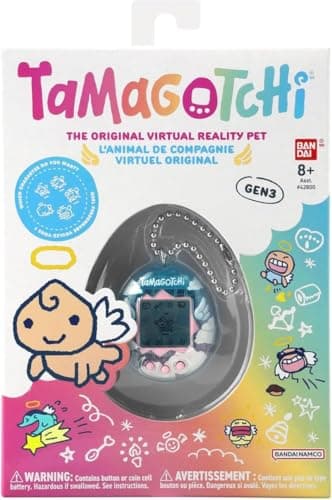 Tamagotchi Bandai Angel Coquillage d'ange numérique pour Animal Domestique | Élevez Votre Cyber Animal de Compagnie avec ce Jouet électronique numérique de 5 cm fera d'excellents Cadeaux rétro pour