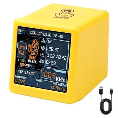 Mineur Bitcoin Behogan NerdMiner V2 NM Binghe 1060 KH/s, Nerdminer V2 NM Smart TV ESP32 BTC Solo Lotterys Miner, Mineur Solo, Faible consommation, Fonctionnement Silencieux, Ordinateur de Bureau