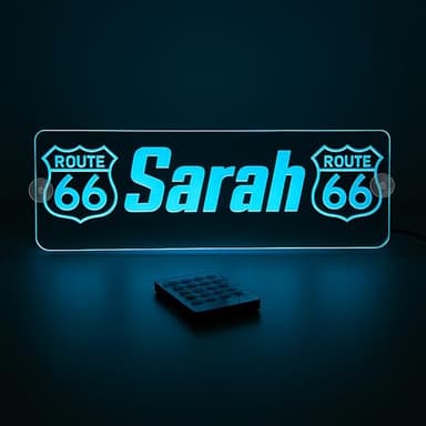 Plaque LED Camion 50x11 Stick OLIVIER® – Personnalisée Prénom/Logo – RGBW Ambiance Musicale – USB 5V 12V 24V