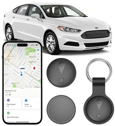 Traceur GPS Voiture, Mini Tracker GPS Voiture Magnétique, Compatible avec iOS et Android, Suivi en Temps Réel Traceur sans Abonnement, Traceur Enfant Caché pour Véhicules, Animaux et Bagages, Noir