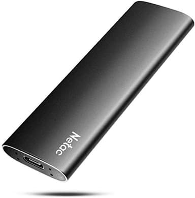 Netac Portatif SSD 500Go USB 3.2 Gén 2, Disque Dur Externe Jusqu'à 550MB/s (10 Gbps, Type-C, Aluminium)
